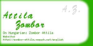 attila zombor business card